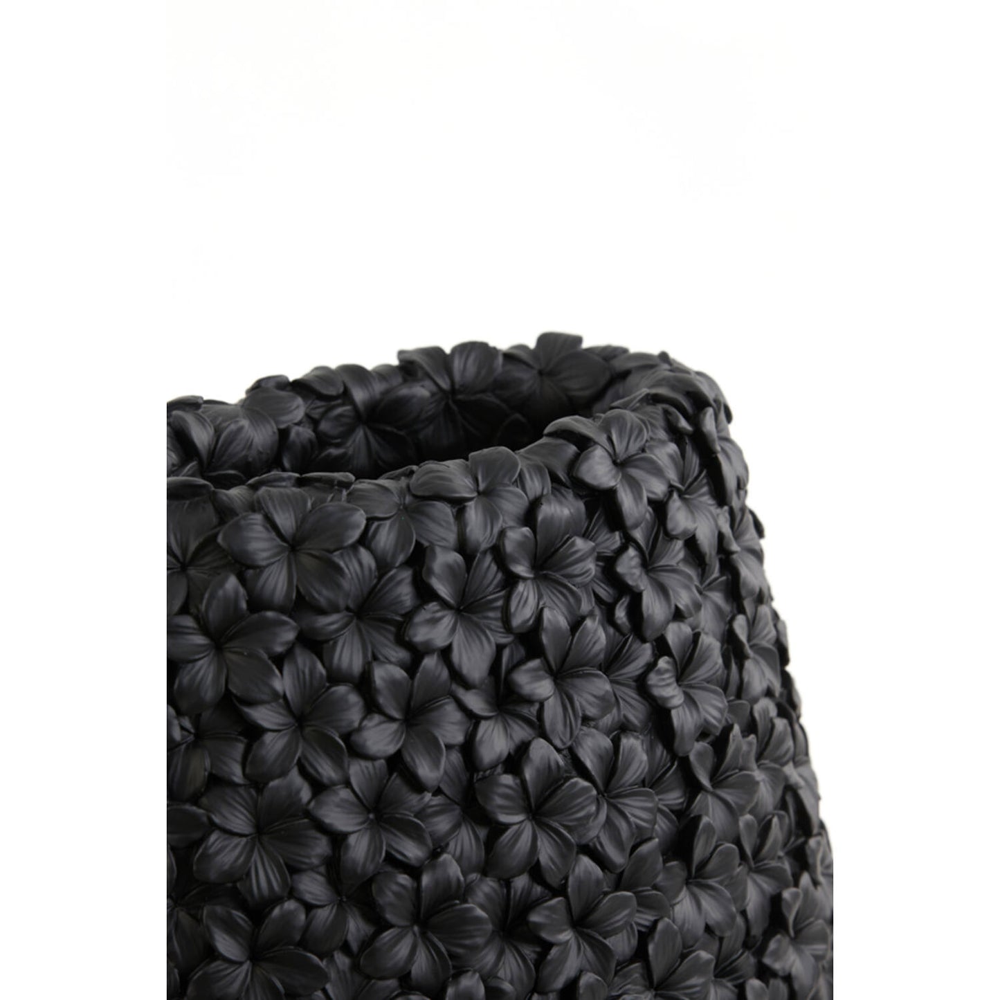 Flora Black Embossed 40cm Vase