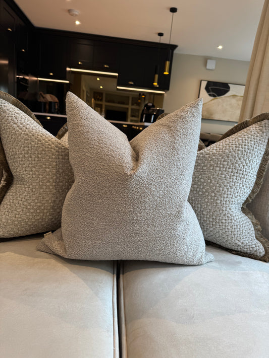 Cephalonia Natural Boucle 20" Cushion