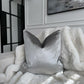 Florence 22' Embossed Velvet Cushion Silver