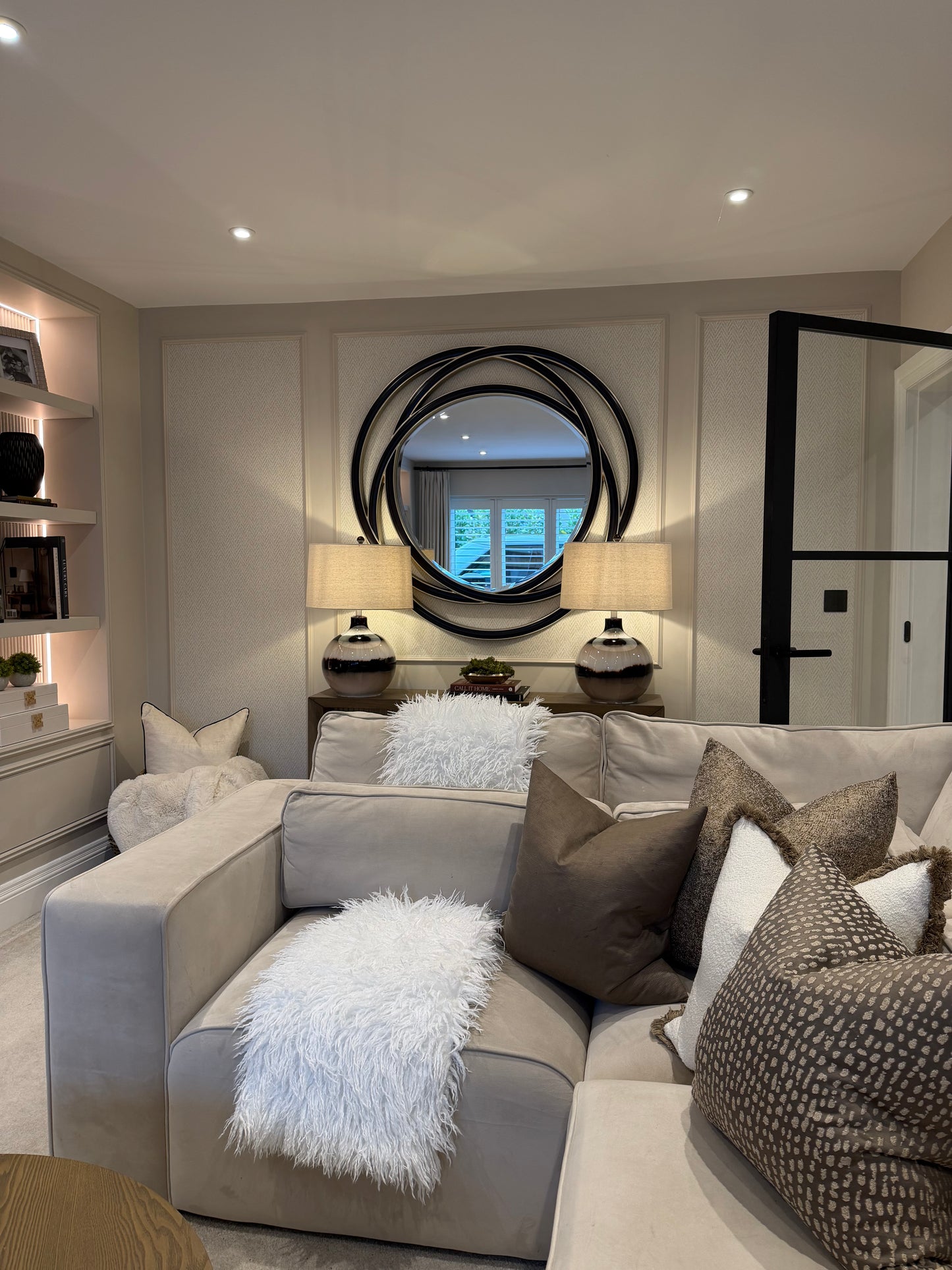 **PRE ORDER** Lavine Walnut Round Mirror