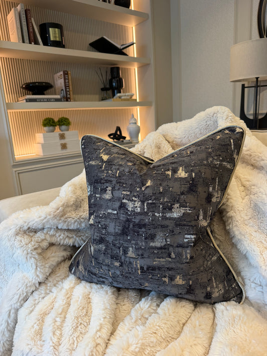 Noir Abstract Luxury Cushion
