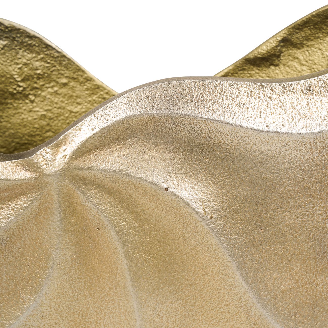 Gold Cast Swirl Textured Vase