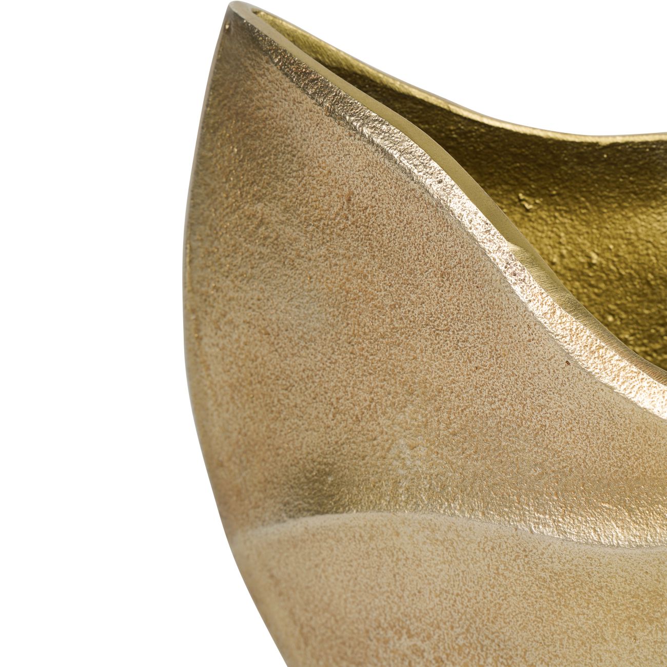 Gold Cast Swirl Textured Vase