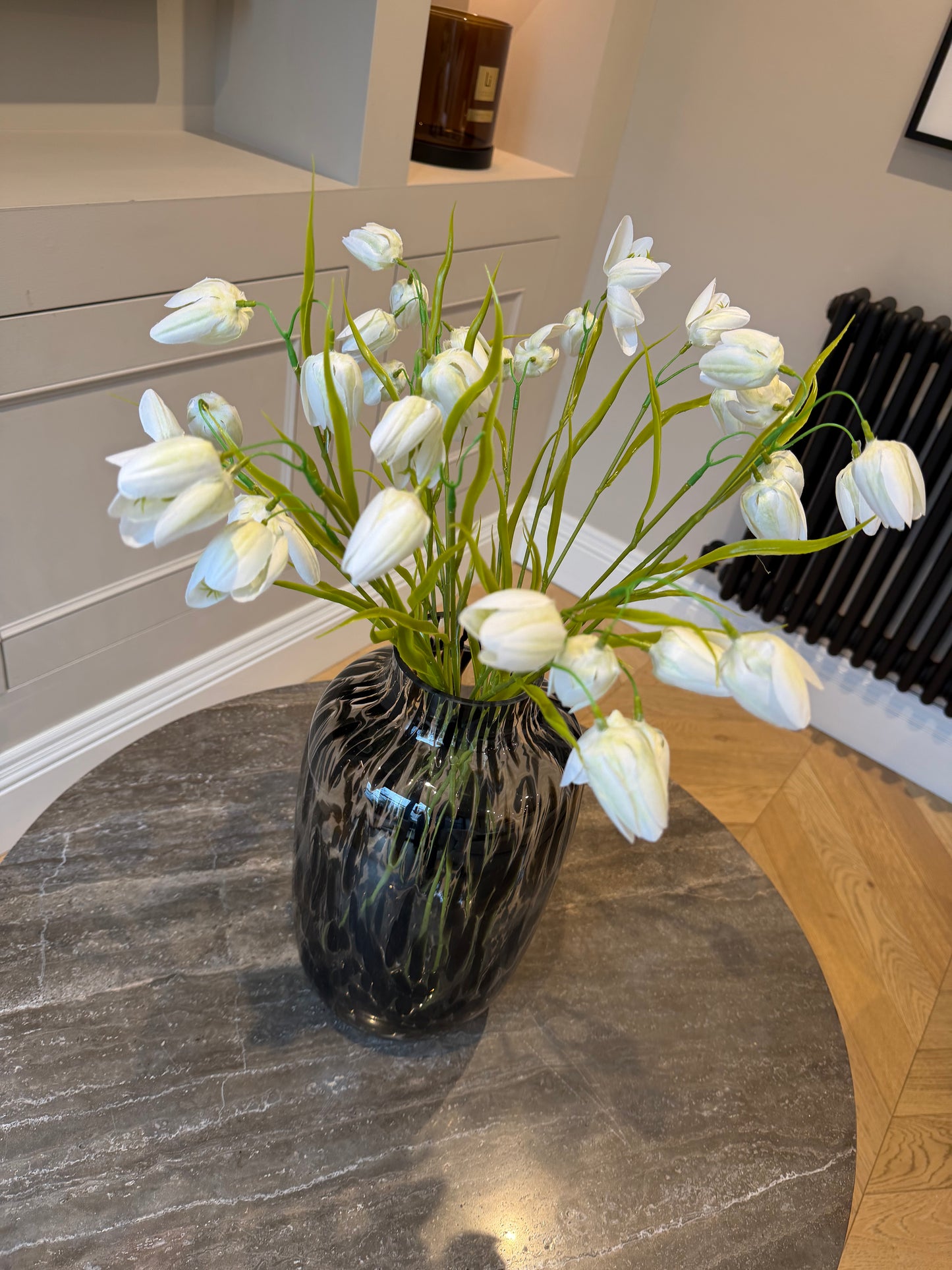 Faux White Fritillaria Stem