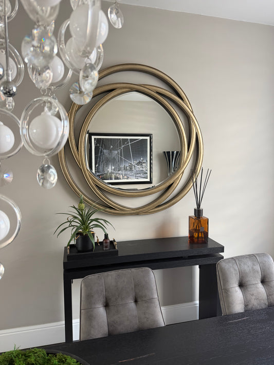 **PRE ORDER** Lave Gold Round Mirror