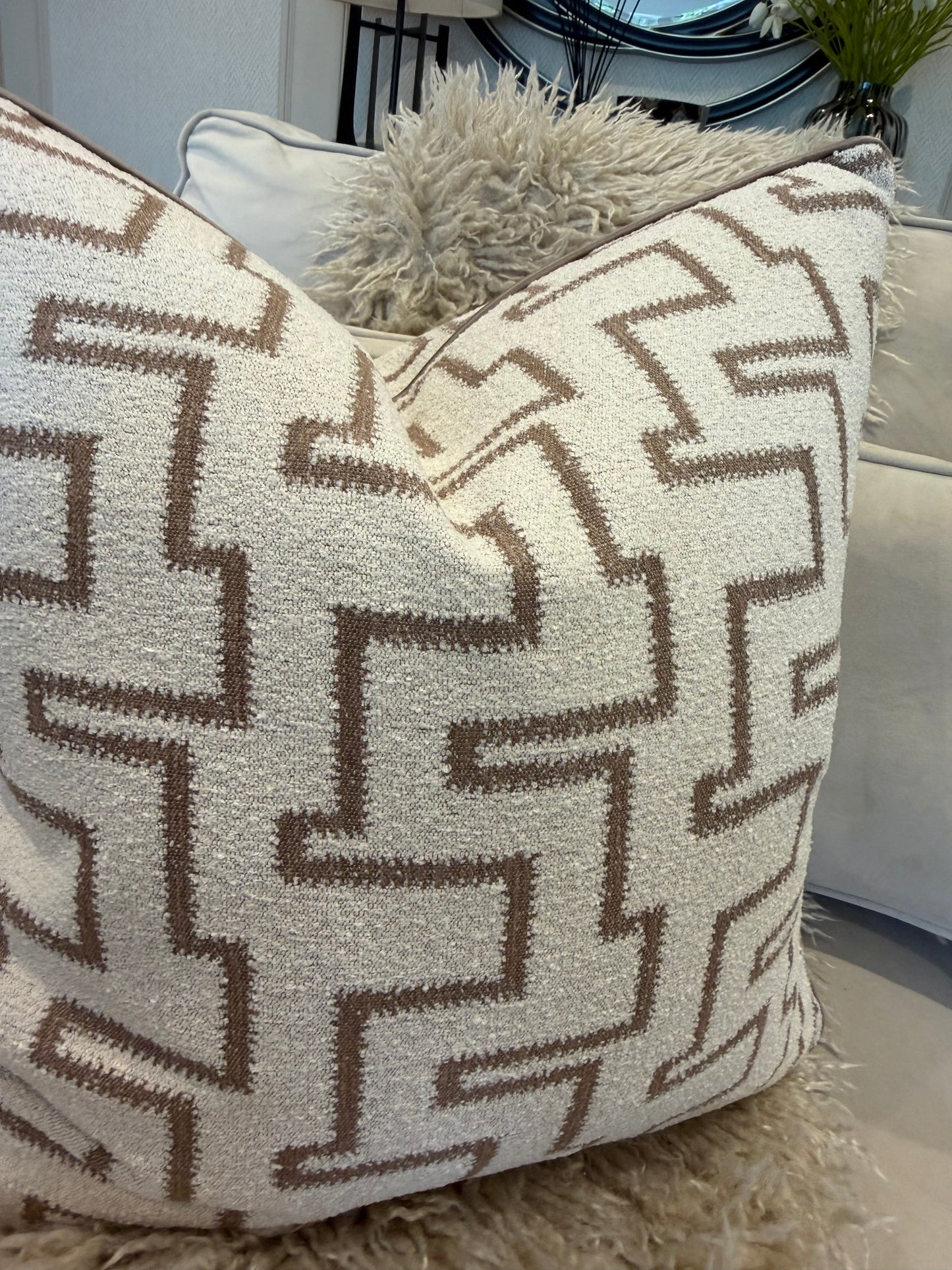 Livvy Weave Piped Cushion