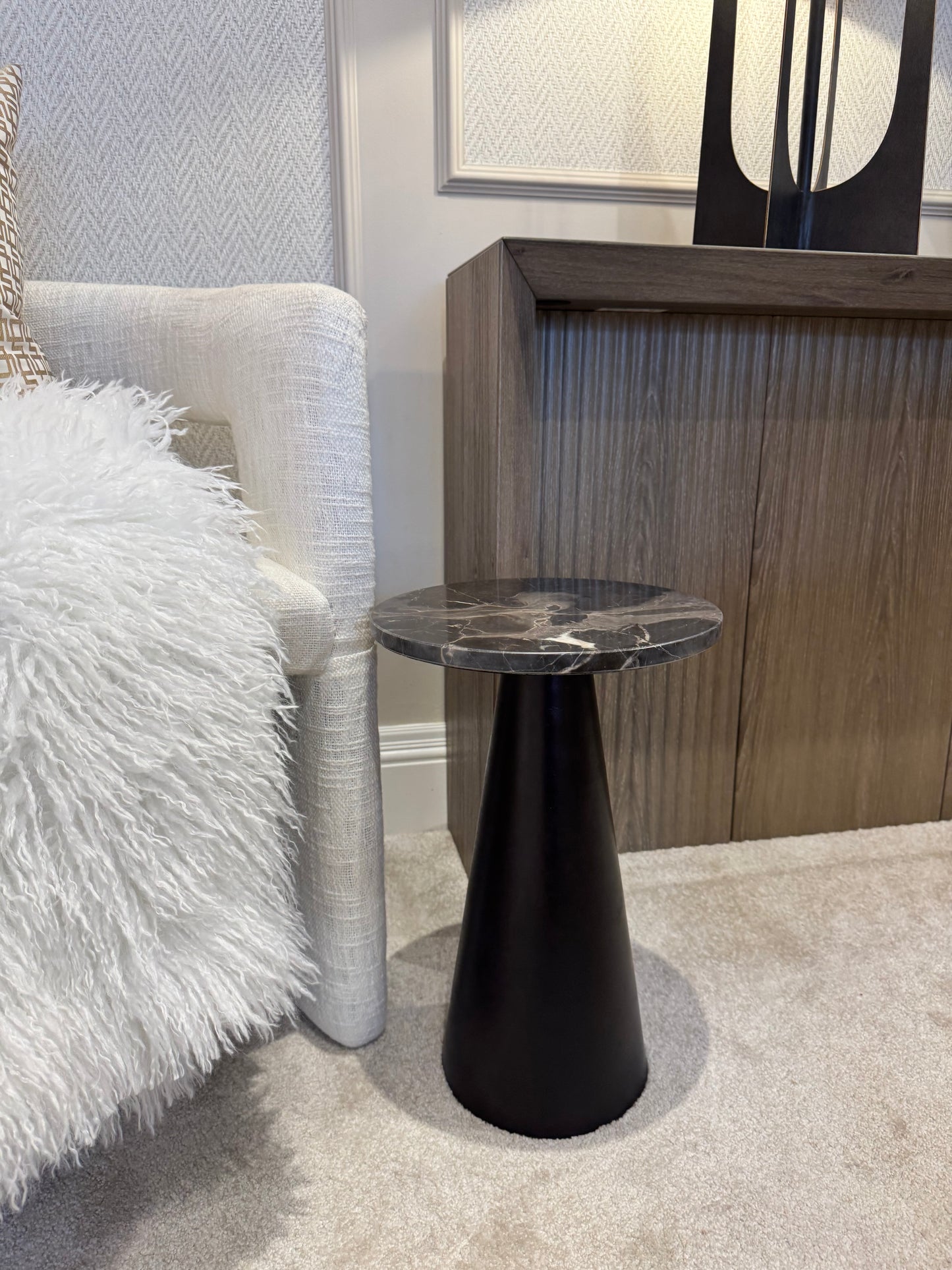 Cher Black & Mocha Side Table
