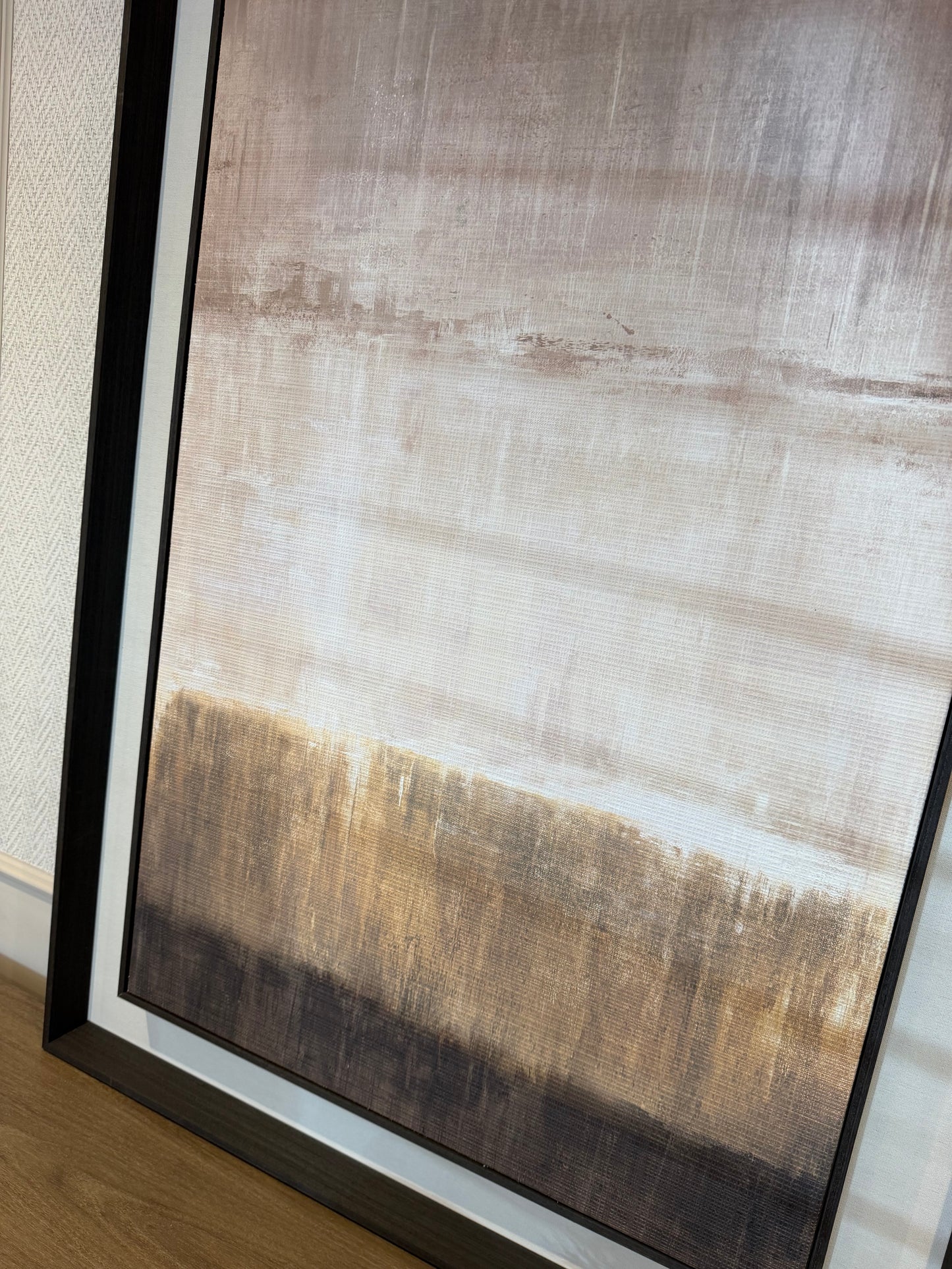 Whisper Horizon | Extra Large Abstract Linen Wall Art
