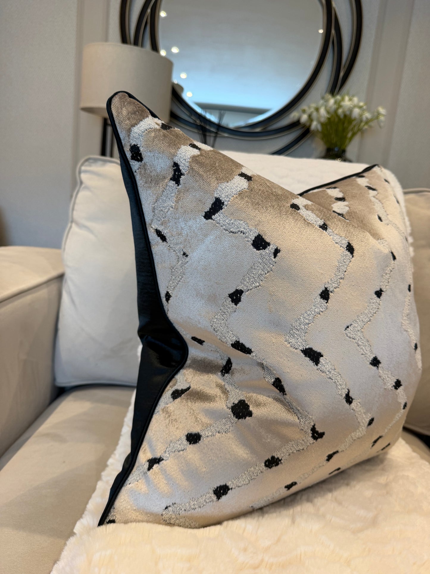 Elara Piped Luxury Cushion