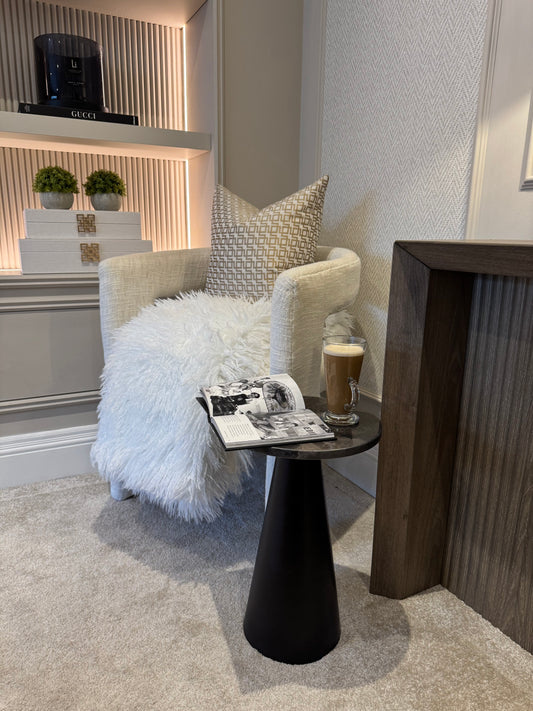 Cher Black & Mocha Side Table