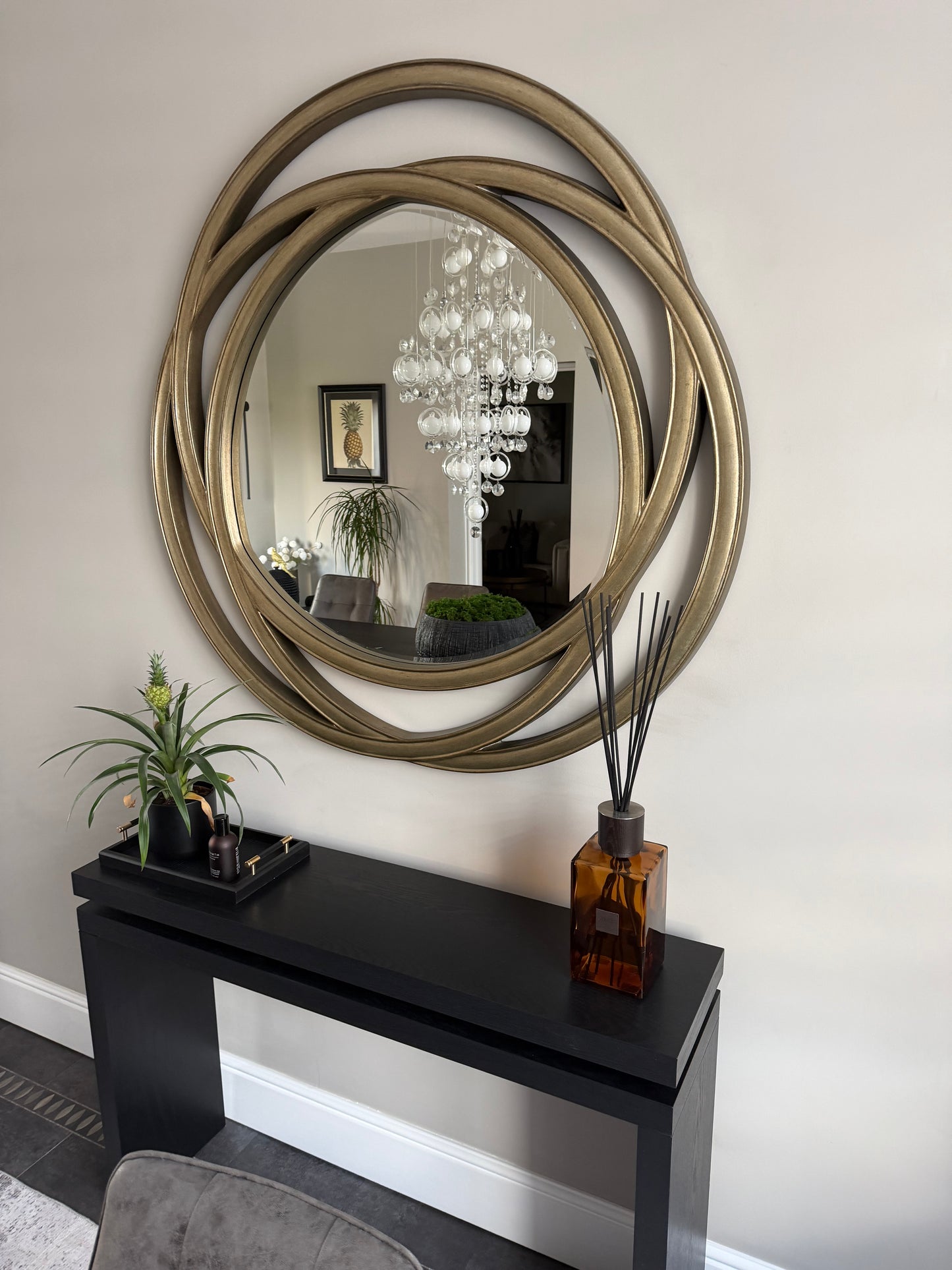 Lave Gold Round Mirror