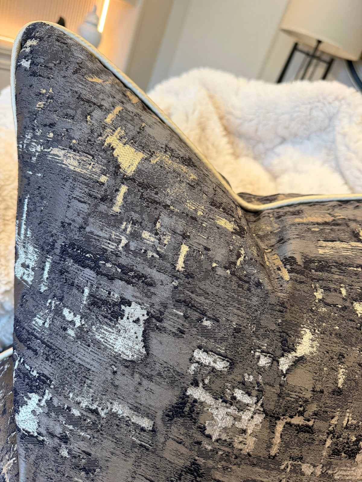 Noir Abstract Luxury Cushion