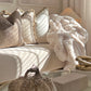 Betty Ivory Boucle 20” Fringed Cushion