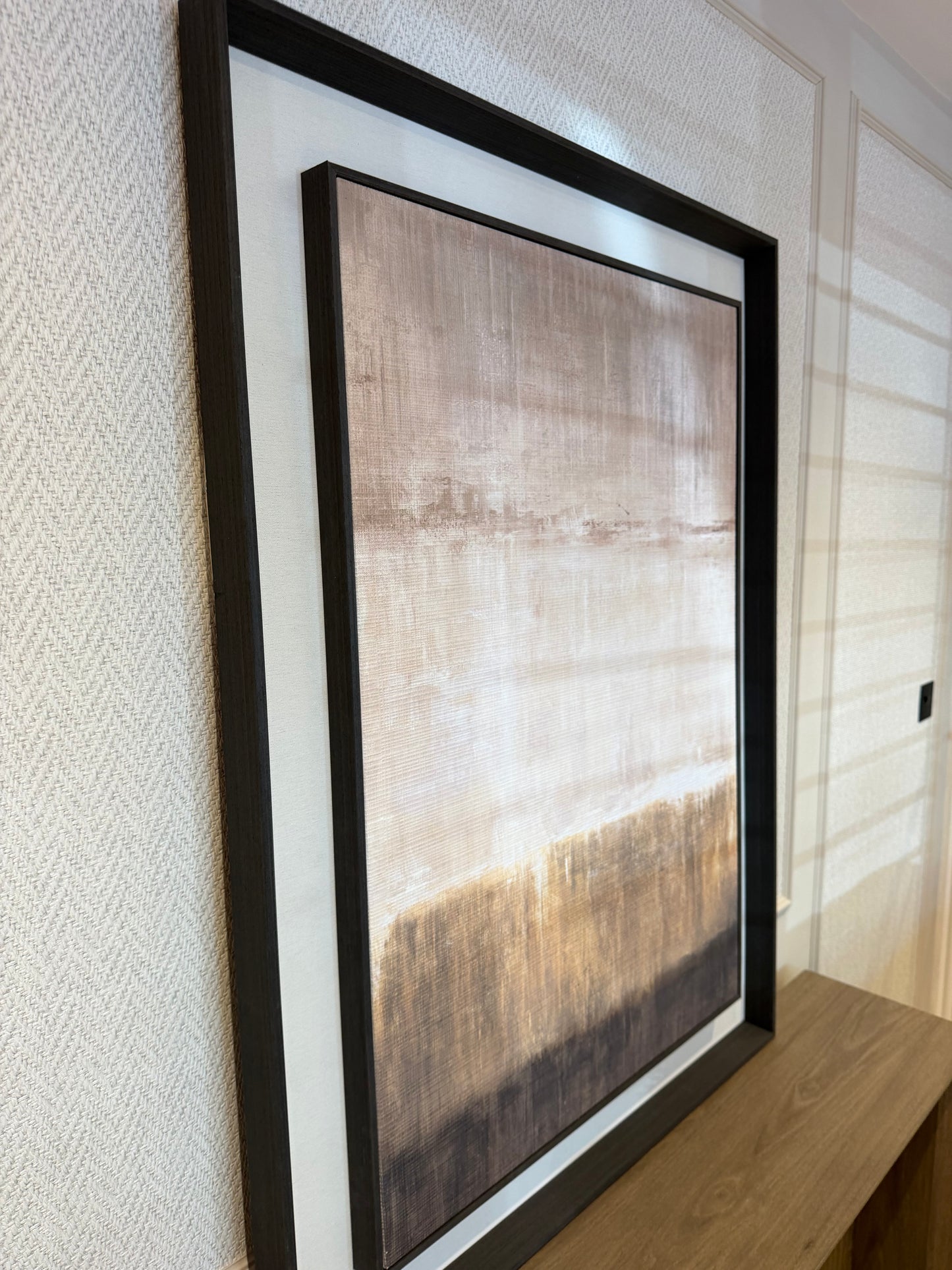 Whisper Horizon | Extra Large Abstract Linen Wall Art
