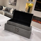 Grey Faux Litchi Leather Boxes Set of 2