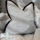 Mia Beige Fringed 20” Cushion