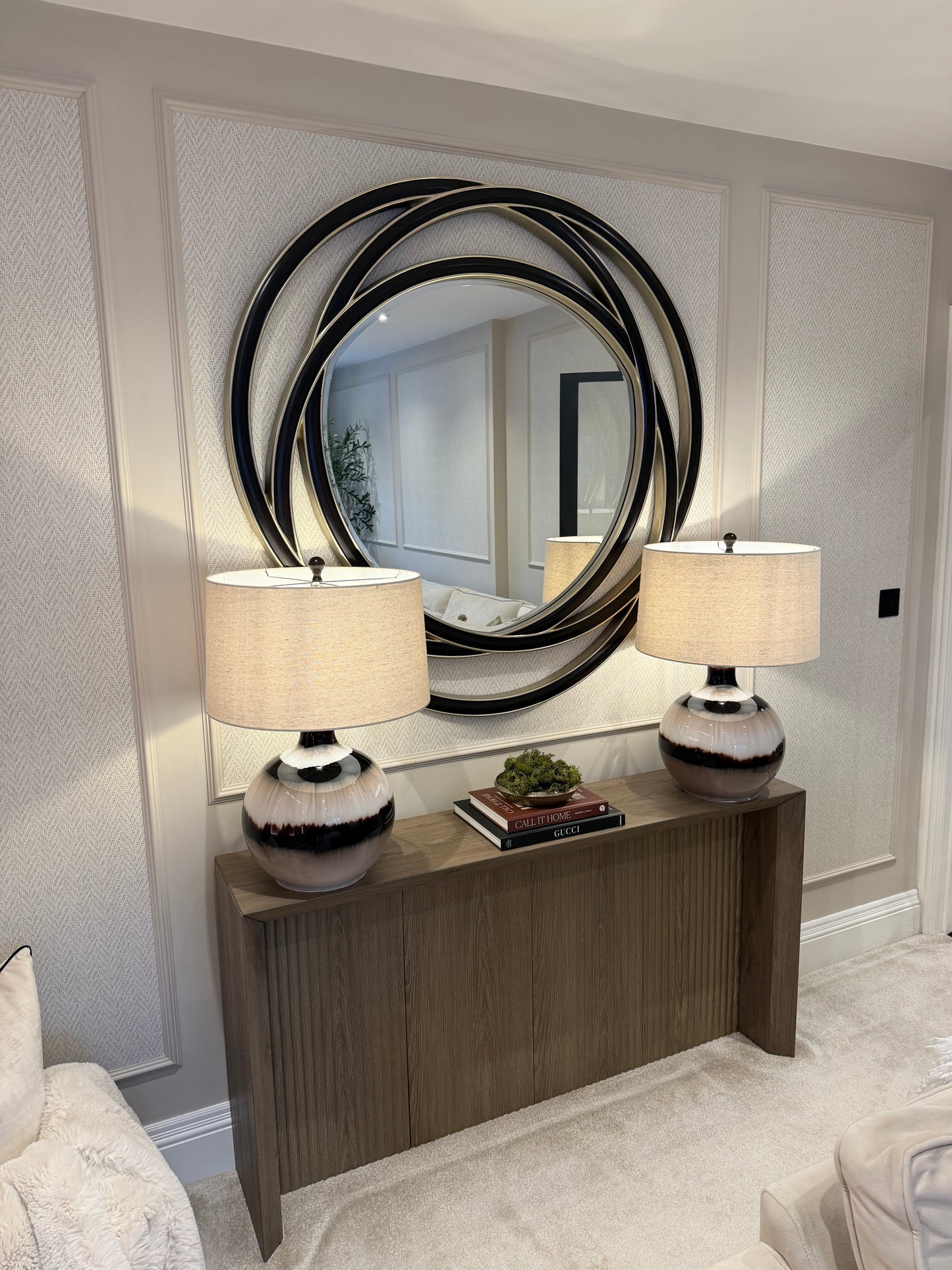 **PRE ORDER** Lavine Walnut Round Mirror