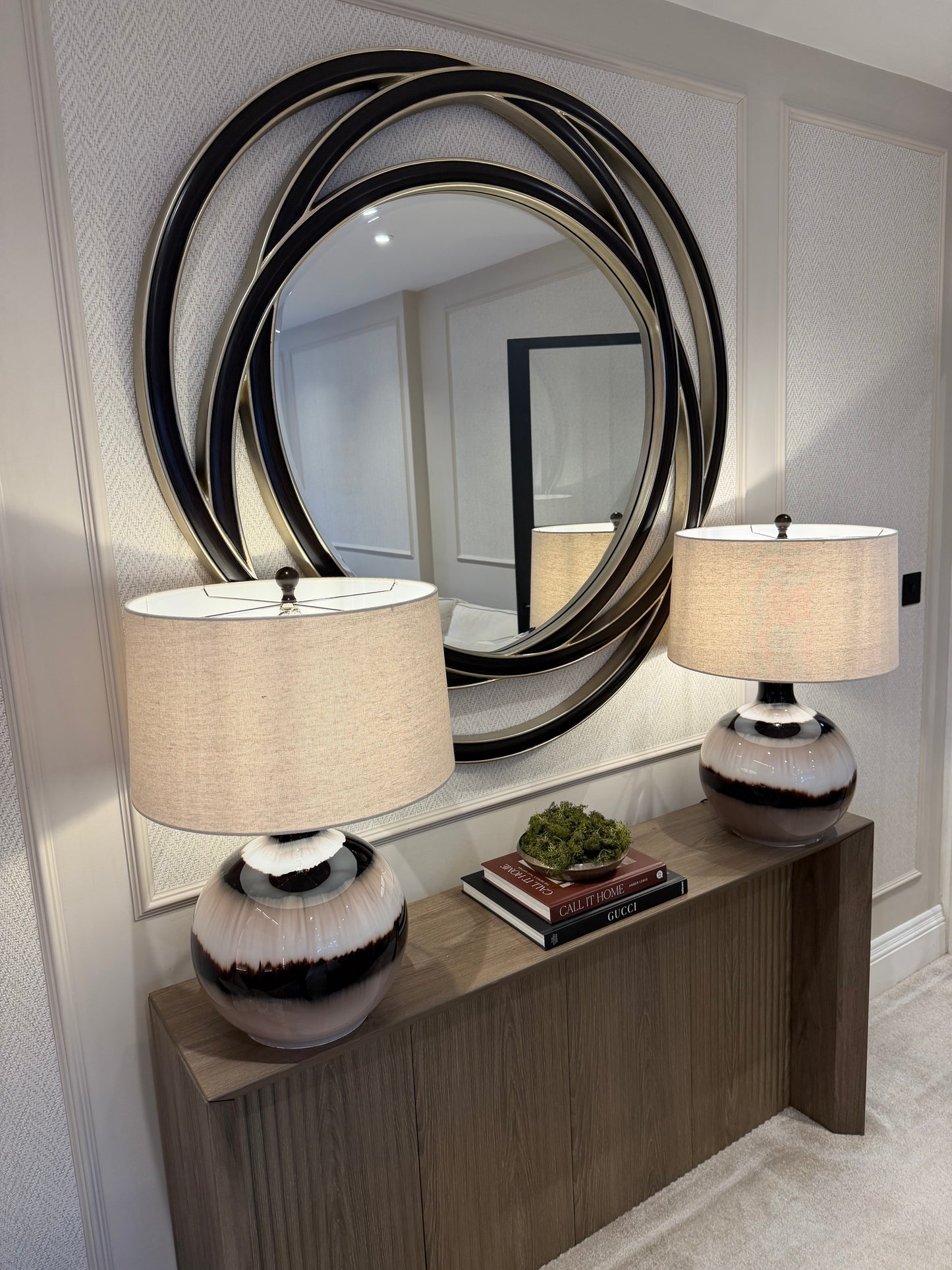 **PRE ORDER** Lavine Walnut Round Mirror