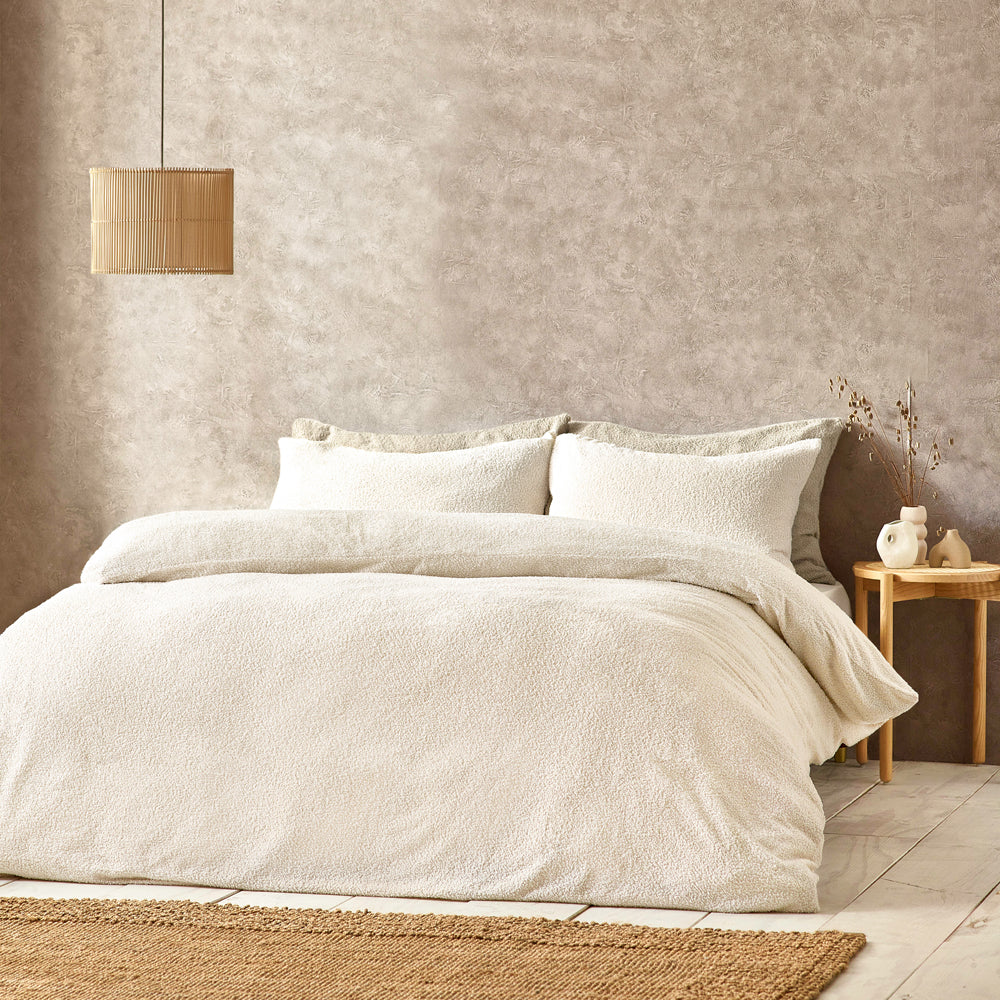 Bouclé Ivory Duvet Cover Set