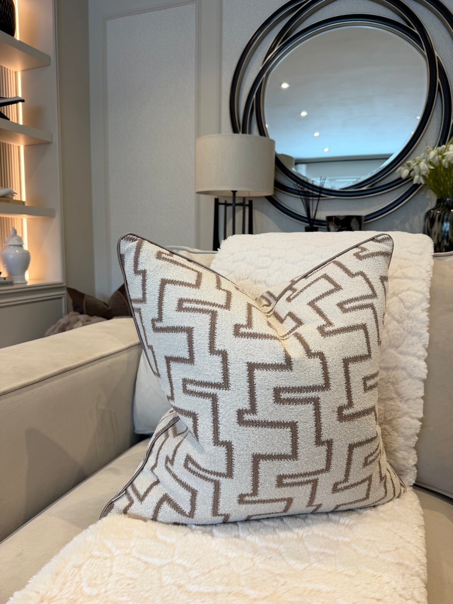Livvy Weave Piped Cushion