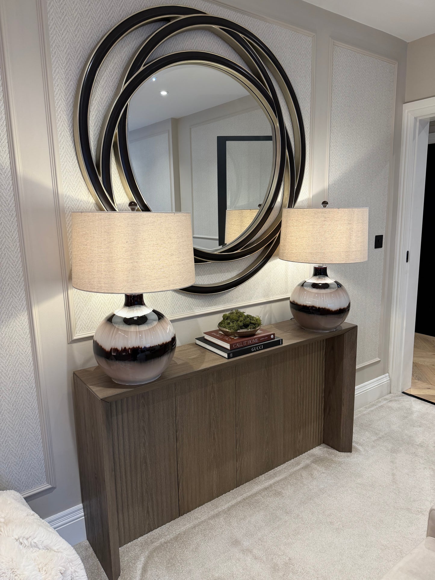 **PRE ORDER** Lavine Walnut Round Mirror