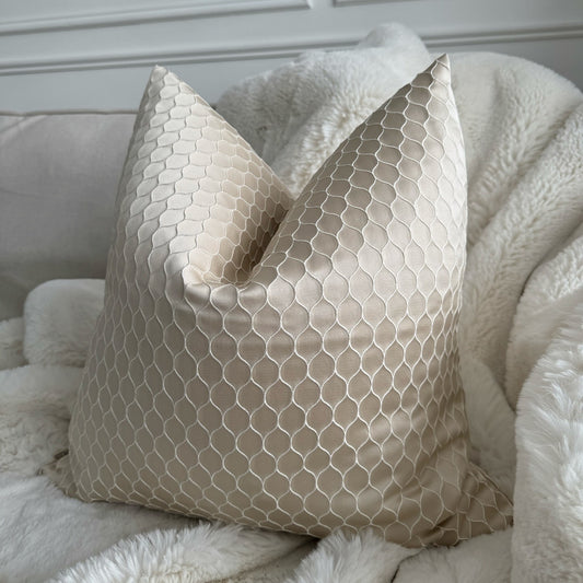 Cinder Champagne Textured 20" Cushion