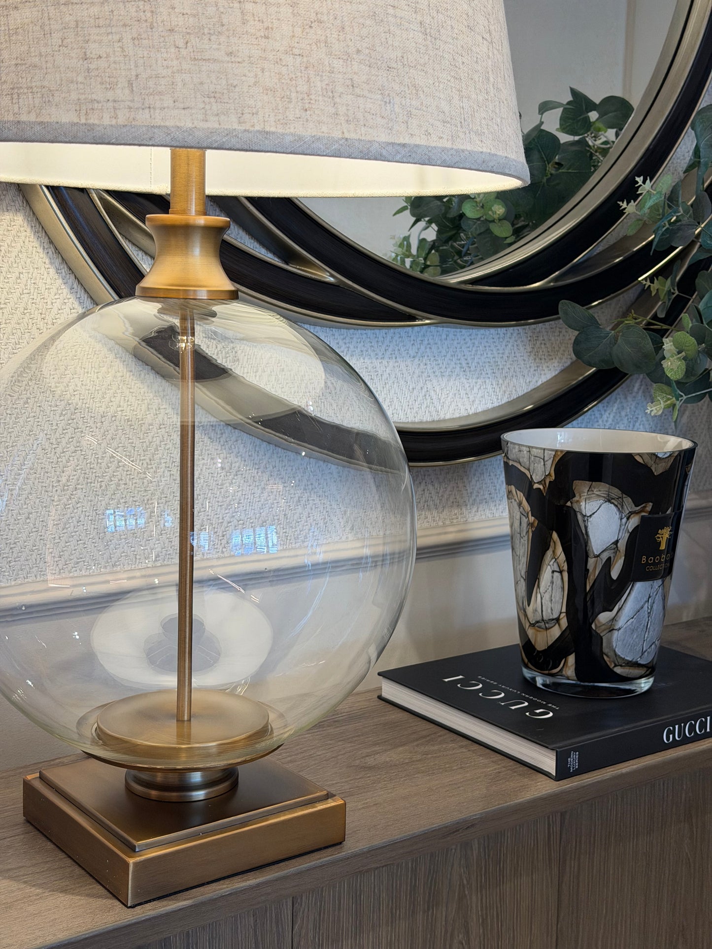 Lina Glass Orb Table Lamp