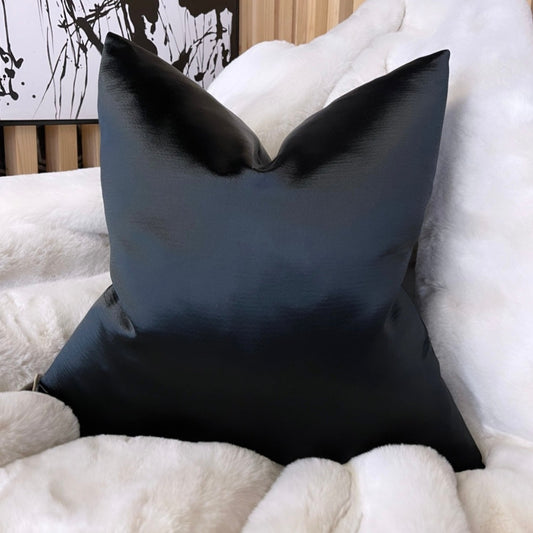 Camila Black Satin 20” Cushion
