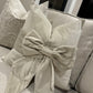 Cream Velvet Bow 18" Cushion