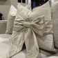 Cream Velvet Bow 18" Cushion