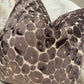 Leopard Velvet Cut 16" Chocolate Cushion