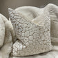 Leopard Velvet Cut 16" Ivory Cushion