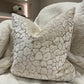 Leopard Velvet Cut 22" Ivory Cushion