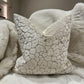 Leopard Velvet Cut 22" Ivory Cushion