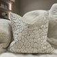 Leopard Velvet Cut 22" Ivory Cushion