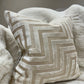 Maze Velvet Cut 16" Ivory Cushion