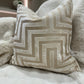 Maze Velvet Cut 16" Ivory Cushion