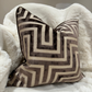 Maze Velvet Cut 22" Chocolate Cushion