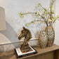 Horse Head Sculpture Antique Gold