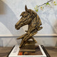 Horse Head Sculpture Antique Gold