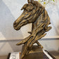 Horse Head Sculpture Antique Gold