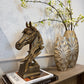 Horse Head Sculpture Antique Gold