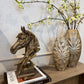 Horse Head Sculpture Antique Gold