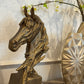Horse Head Sculpture Antique Gold