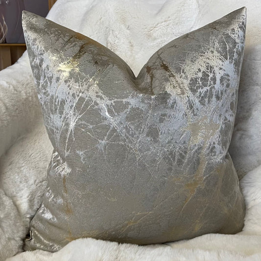 Galaxy Greige and Gold Sheen 18” Cushion