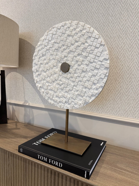 Yvo Large White Marble Ornament