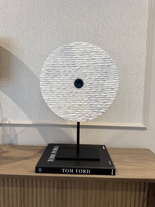 Yfke Large White Marble Ornament