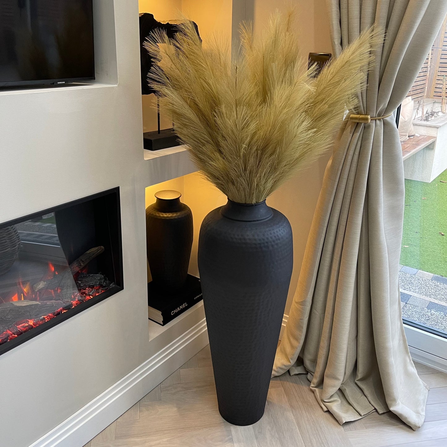 Large Faux Pampas Grass Stem