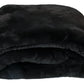 Luxury Black Faux Rabbit Fur Throw