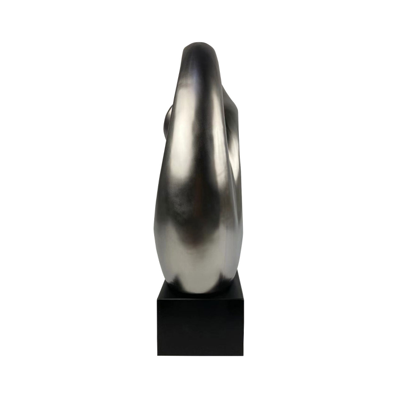 Avantis Matte Silver Abstract Sculpture